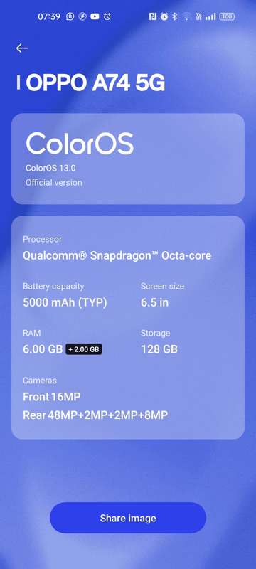 High End A74 5G, 128gb, 6gb, 48mp, 5000mAh