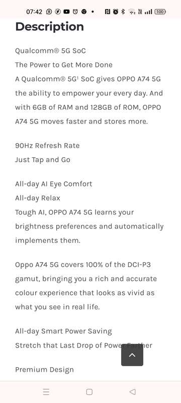High End A74 5G, 128gb, 6gb, 48mp, 5000mAh