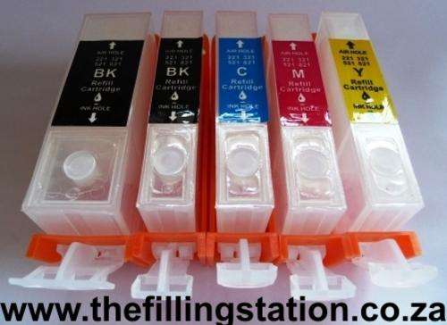 Canon PGI-520 & CLI-521 Series Refillable Cartridges with Auto Reset Chips