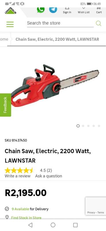 BRAND NEW! LAWNSTAR ELECTRIC CHAINSAW 200W