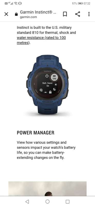 Garmin Instinct Solar Normal R6000+. Amazing upto 54 days battery life! Never used open box special!