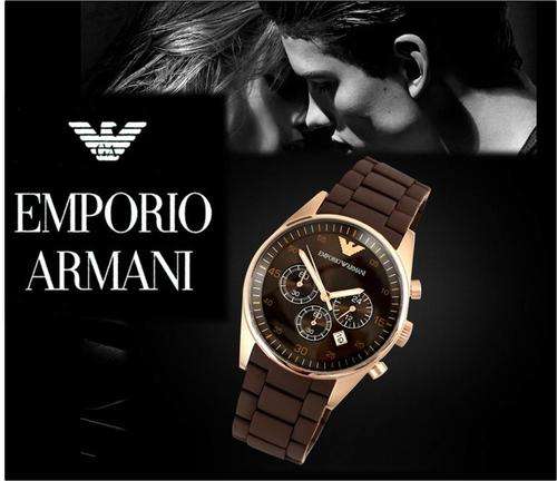 Emporio Armani Sportivo stunning dark Chocolate & Rose Gold  Ladies watch-NO Reserve* Valued R5000