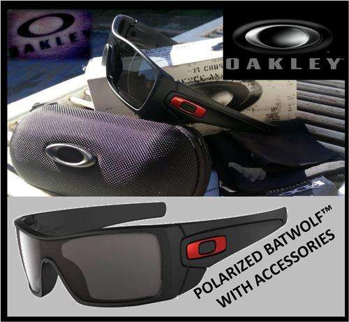 OAKLEY BATWOLF MATTE BLACK & HD Polarized Black Iridium Lens & all ACC - Valued @ R3500 NO RESERVE!!