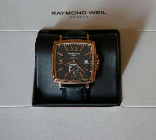 Raymond Weil Traditional Square 18k rose gold electroplated