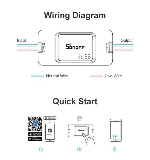 Sonoff Basic RFR3 - 10A Smart Home RF+WiFi Switch