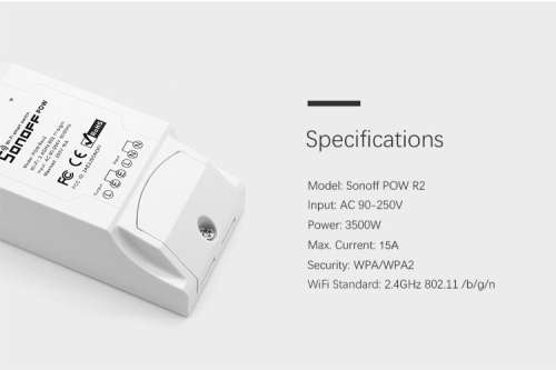 Sonoff Pow R2 - 15A Smart Electricity Monitor WiFI Switch