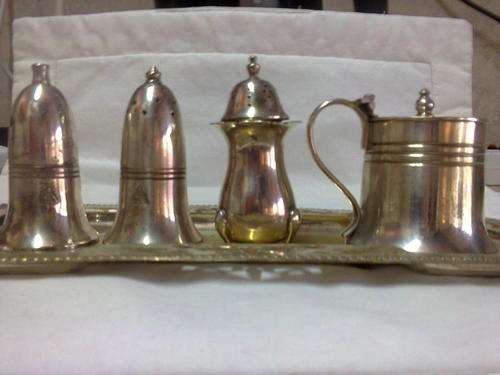 5 PIECE CONDIMENT SET - EMBASSY MADE IN ENGLAND