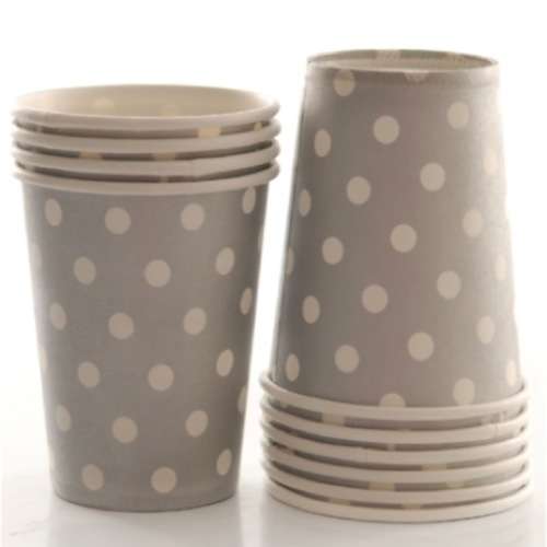 Grey/Silver polka dot cups-WAS R18 NOW R15