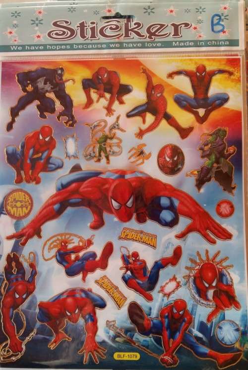 Spiderman sticker sheet