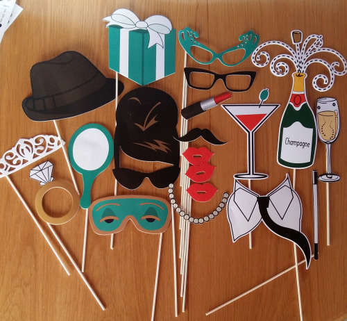 Photo props- Photo Booth Props on sticks- 20 per pack
