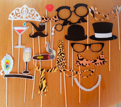Photo props- Photo Booth Props on sticks- 20 per pack