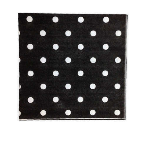Black polka dot serviettes-WAS R18 NOW R15