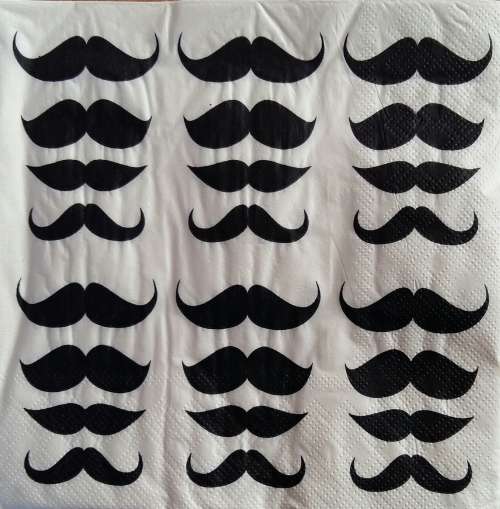 Moustache serviettes (10)