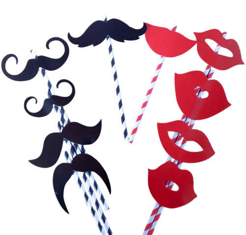 Photo props- Photo Booth Props on straws- 10 per pack
