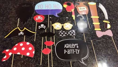 Photo props- Photo Booth Props with sticks- Pirates/ Halloween party Photo Props