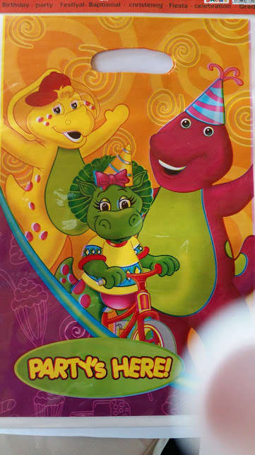 Barney party loot bags (10)
