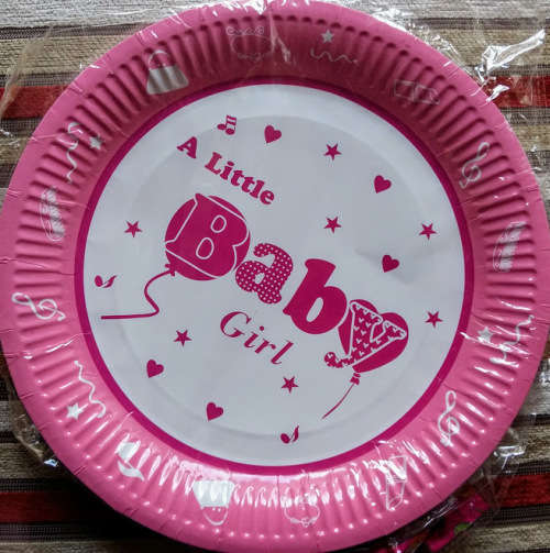 Baby shower plates (girl)