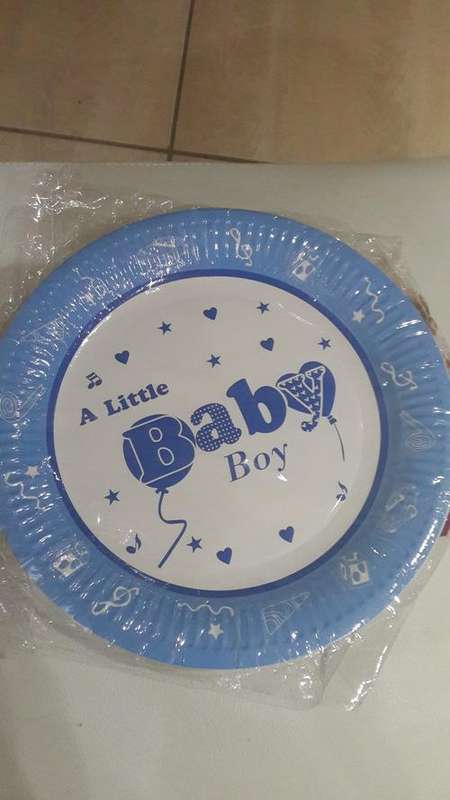 Baby shower plates (boy)