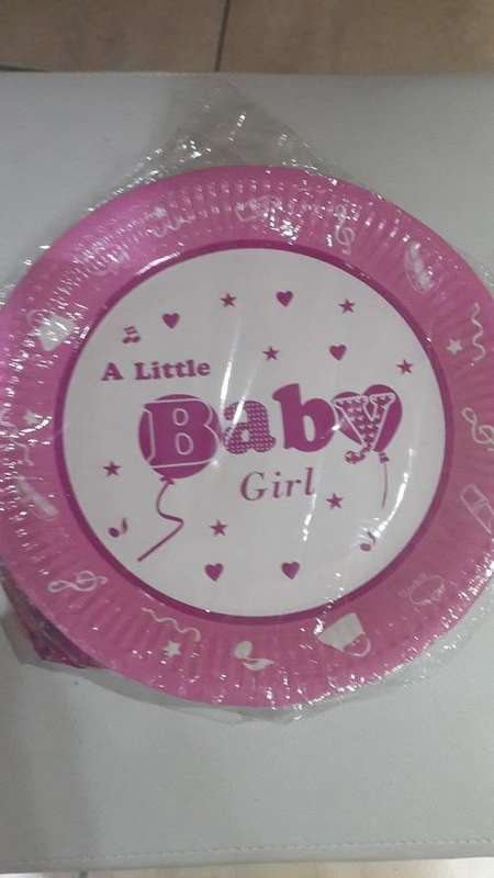 Baby shower plates (girl)