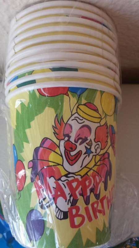 Clown Happy birthday party cups(10)