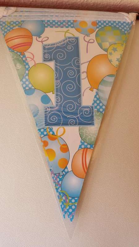 1st birthday triangle/flag banner- boy