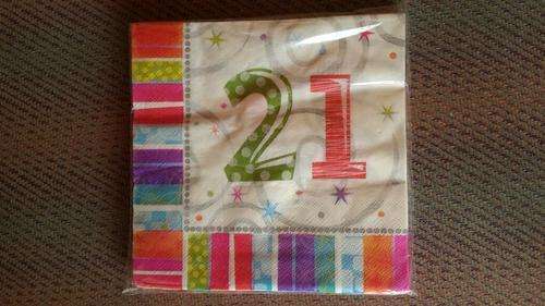 21st birthday serviettes(20)-WAS R18 NOW R12
