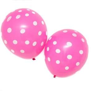 Pink polka dot balloons-10 balloons per pack