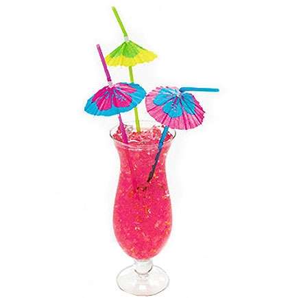 Hawaiian party umbrella straws
