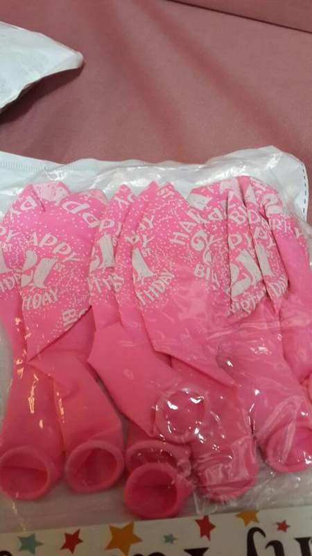 Happy 21st birthday balloons - PINK: 10 in a pack
