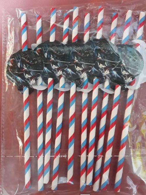 Spiderman party Straws- 10 per pack