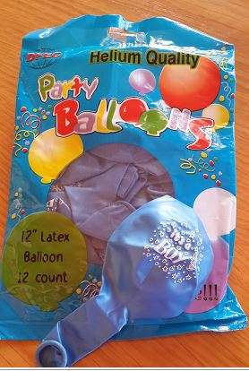Baby shower balloons: Helium quality- 12 balloons per pack