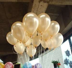 Helium quality balloons- 12 per pack- OFF WHITE
