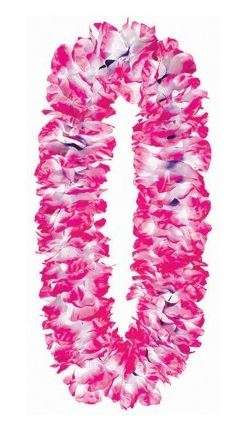 Hawaiian Necklace/Garland: PINK & WHITE