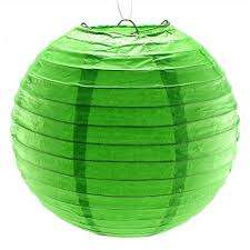 Chinese paper lanterns: 30 cm- BRIGHT GREEN