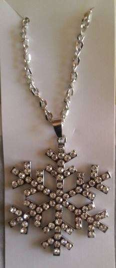 Frozen Snowflake necklace- Silver- Great for dress up or as a party favour