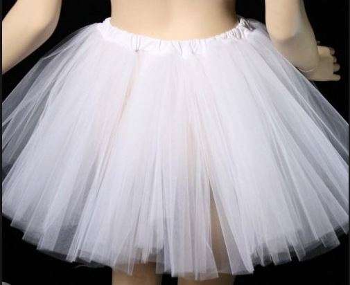 Adult tutu skirt: WHITE- 70cm length