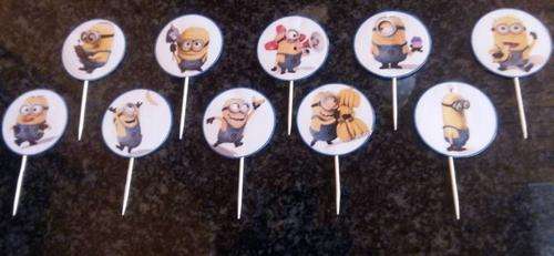 despicable me (minions) party cupcake toppers- 10 per pack