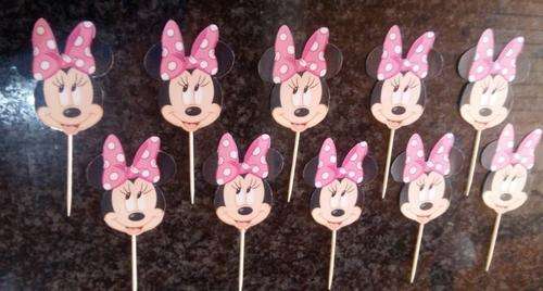 minnie mouse party cupcake toppers- 10 per pack