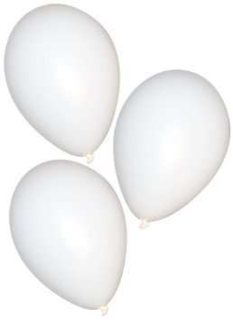 Helium quality balloons- 10 per pack- WHITE