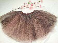 Adult tutu skirt: BROWN LEOPARD SPOT