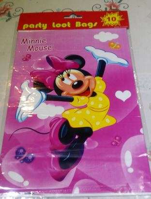 Minnie Mouse party Loot bags(10)- 19cm by 28cm