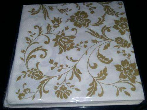 Gold printed serviettes(20)