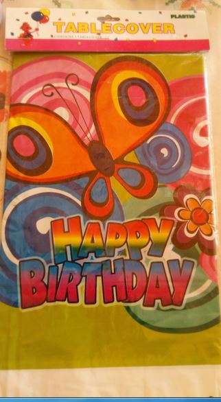 Butterfly party plastic table cover