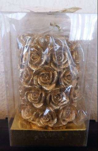 flower candle- GOLD