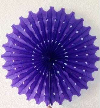 Tissue paper decoration: Paper Fan- PURPLE: 50cm