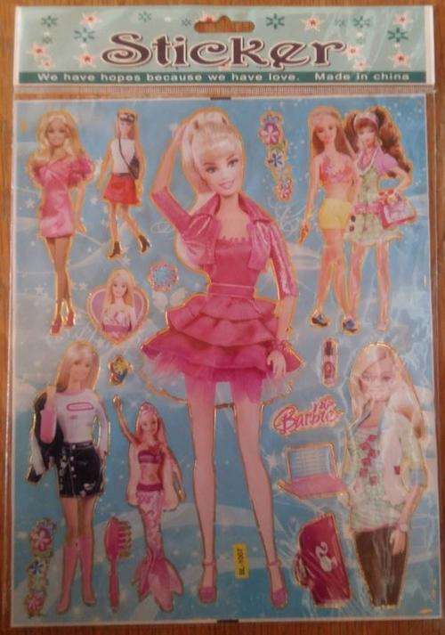 Barbie sticker sheet