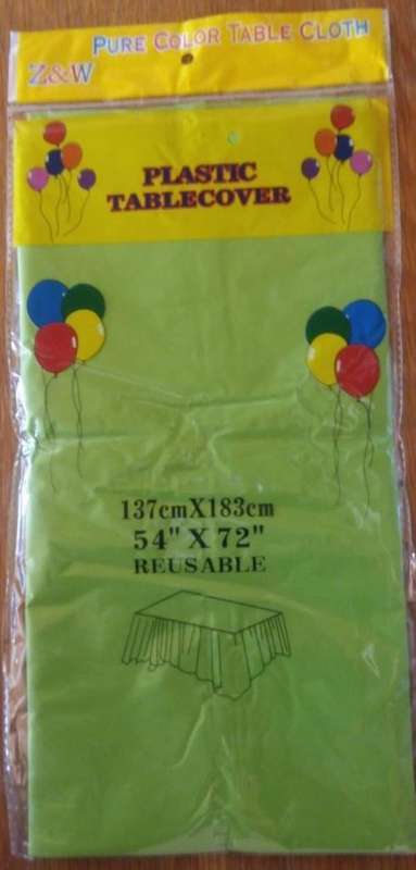 Plastic Table cover-GREEN