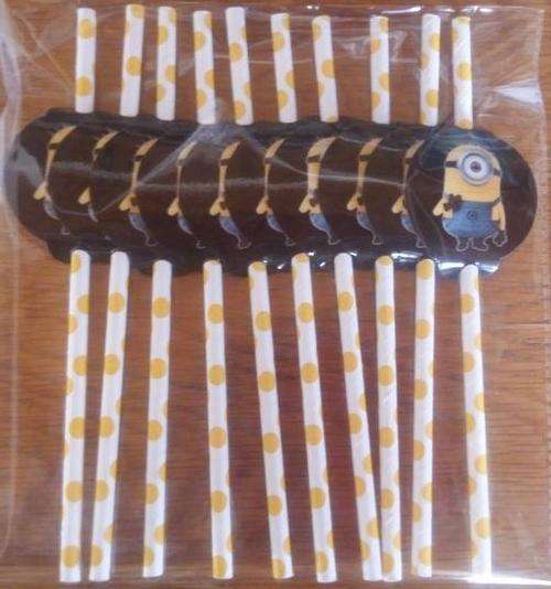 Despicable Me (Minions) party straws- 10 per pack