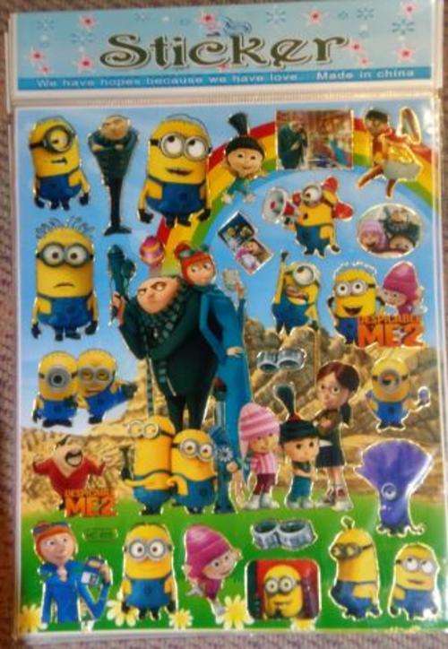 DESPICABLE ME 2 / MINIONS sticker sheet