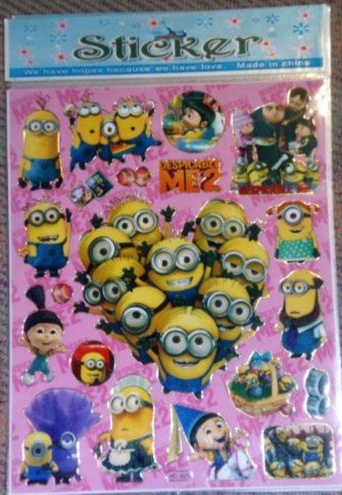 DESPICABLE ME 2 / MINIONS sticker sheet